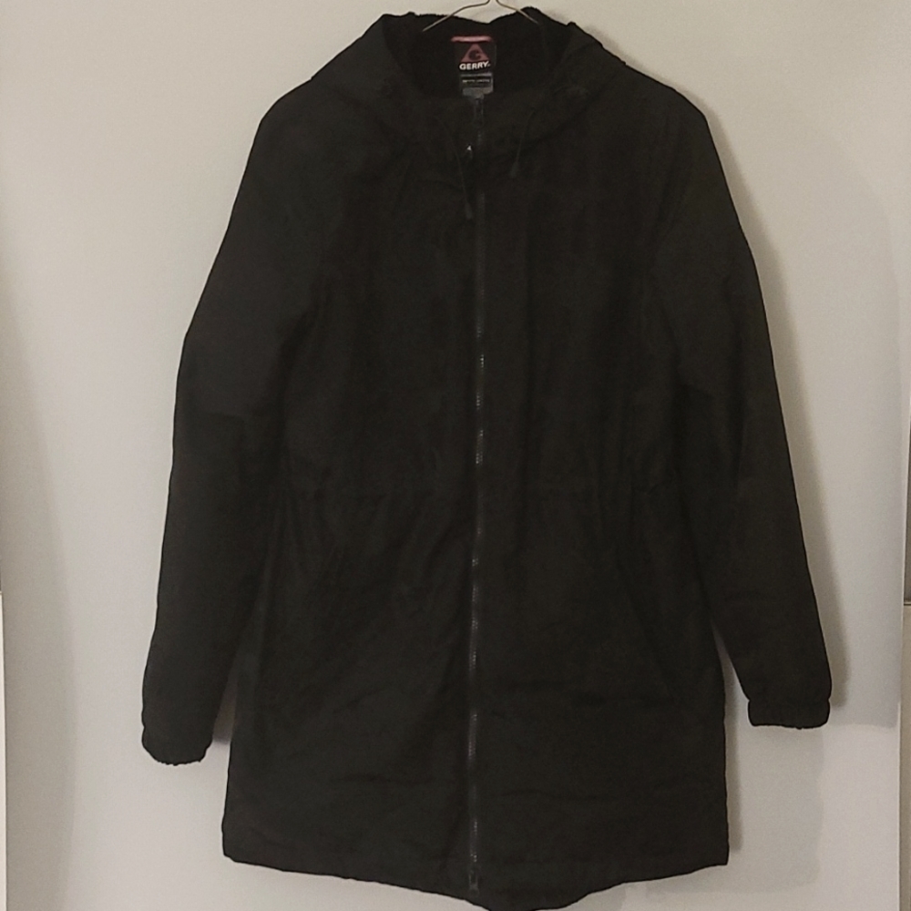 Gerry Woman's Black Camo Winter Coat Size Small Fleece Lined.